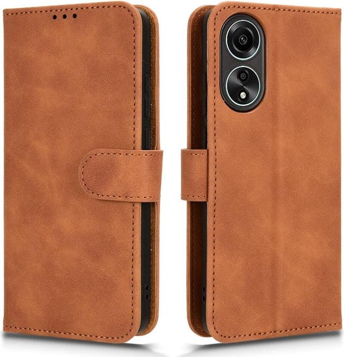 Actual product image Cover-Discount OPPO A58 4G - Leather case cover brown (Oppo A58 4G)