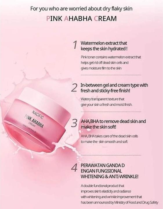 Actual product image Nacific Pink AHABHA Cream (50 ml, 24h cream)