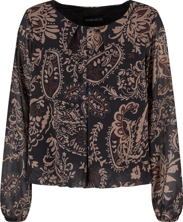Cloud 5ive Cloud5ive Damen Chiffon Bluse mit All Over Ornament Print