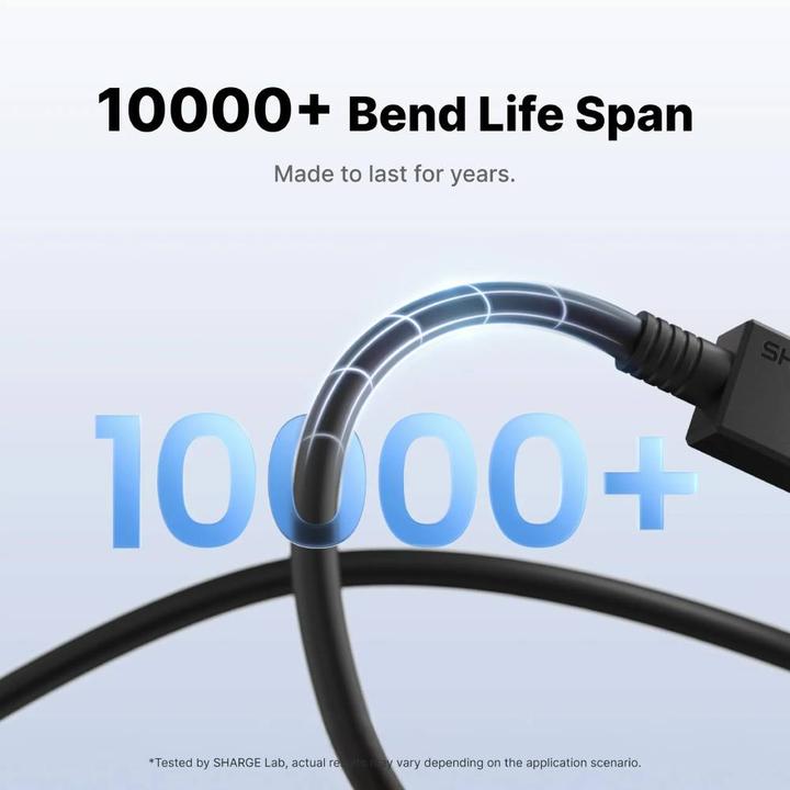 Produktbild Sharge 240W Schnellladekabel 3 m BLA (3 m, USB 2.0, 240 W)