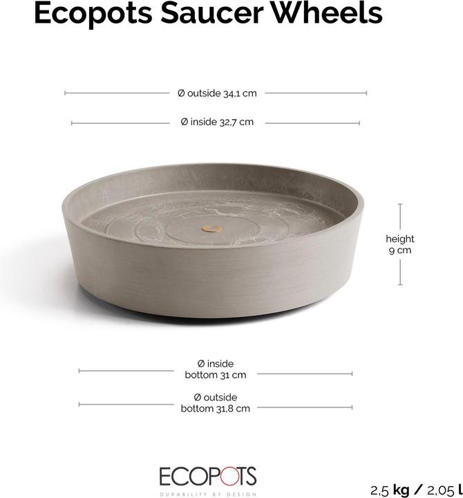 Produktbild Ecopots Saucer on Wheels