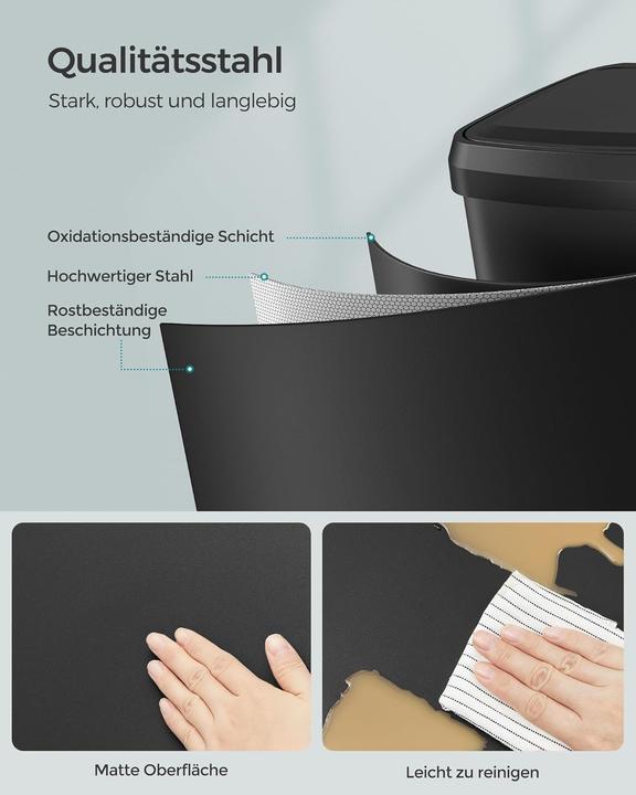 Produktbild Songmics Tretmülleimer mit Kohlefilter und 15 Müllsäcke (68 l)