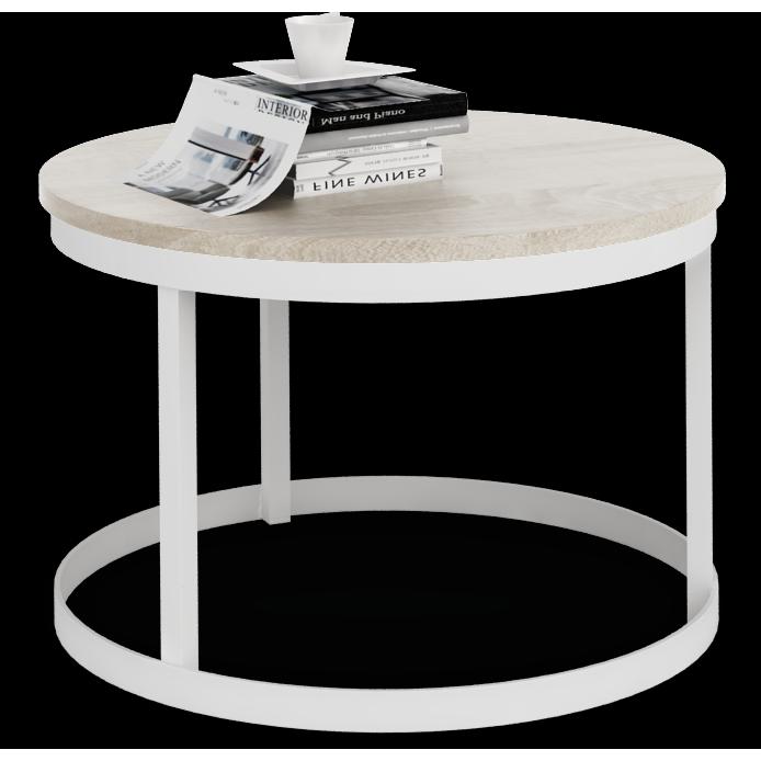 ADRK Furniture, Couchtisch + Beistelltisch, Rinen (55 x 55 x 36 cm)