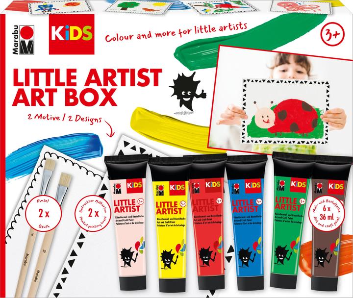 Marabu Little Artist Art Box KiDS (Yellow, Green, Blue, Red, Brown, Beige, 36 ml)