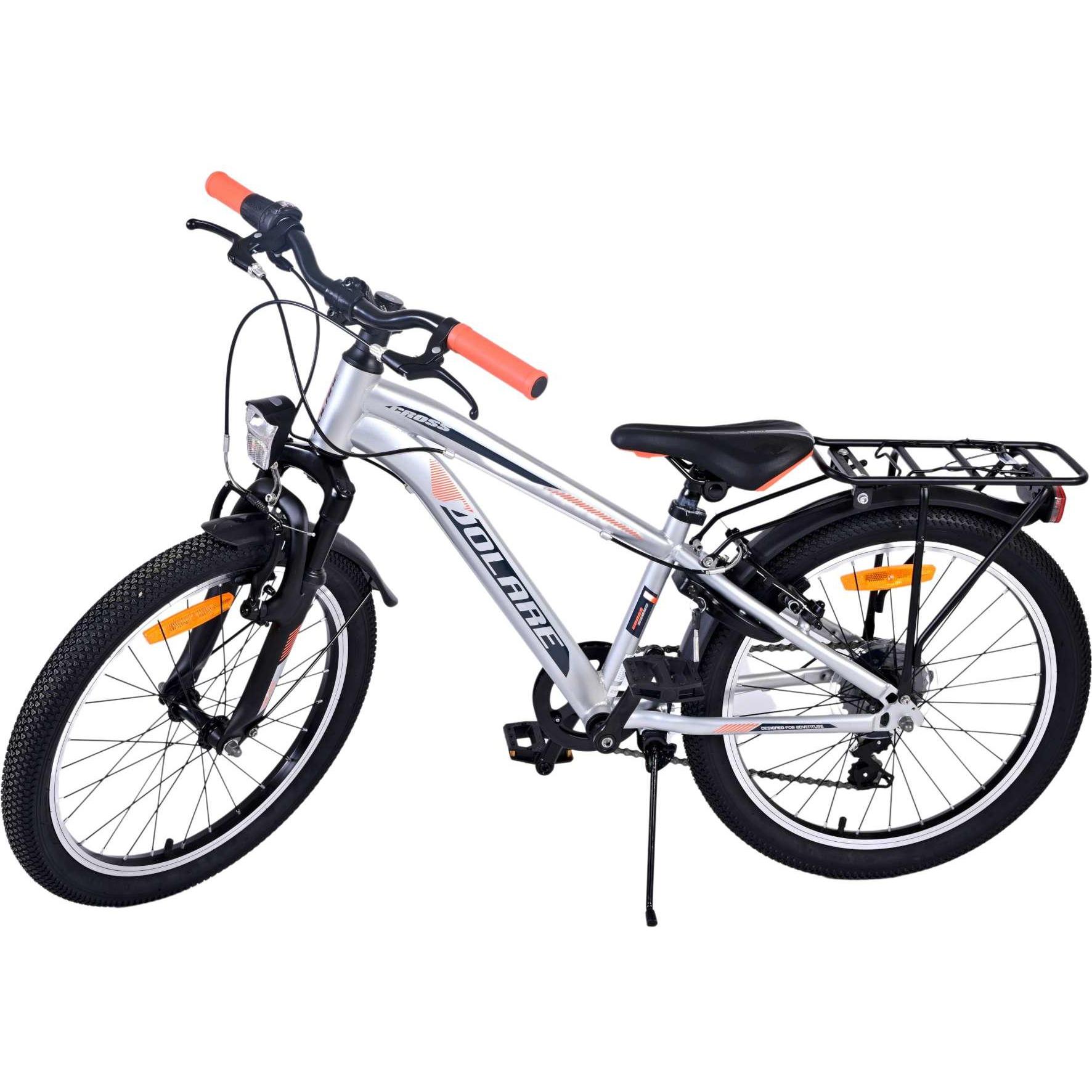 Volare Cross Kinderfiets - Jongens - 20 inch - Zilver, 6 versnellingen (20") (22145)