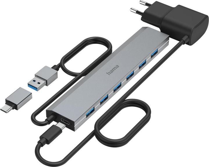 Produktbild Hama 7 Port USB-Hub (USB-C, 7 Ports)