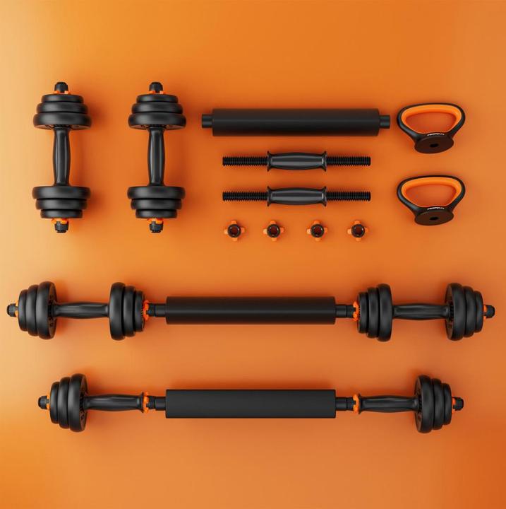 Actual product image FED Xiaomi 30 kg Dumbbell + Barbell + Kettlebell Kit V2