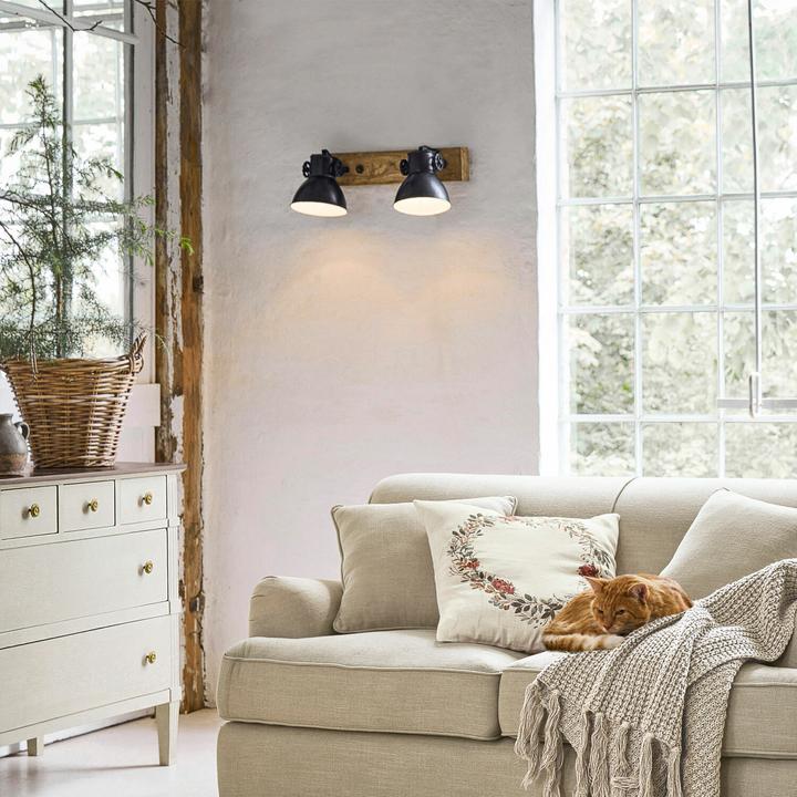 Image du produit Loberon Applique Périgné noir/marron (E27)