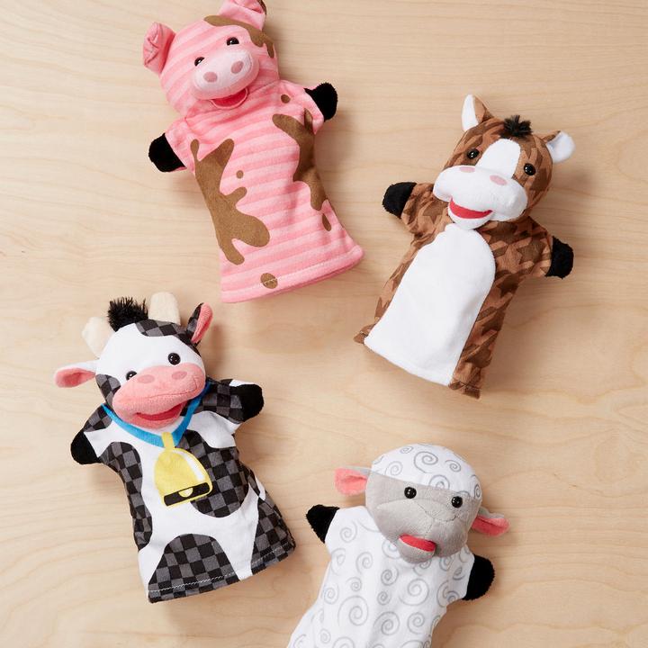 Actual product image Melissa & Doug Farm Friends Hand Puppets
