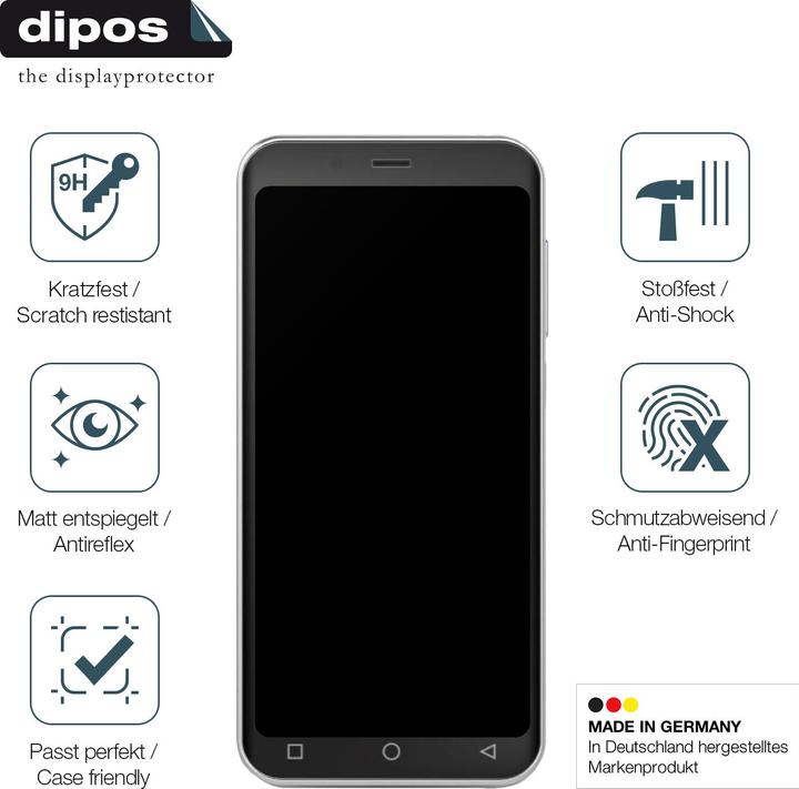 Produktbild Dipos Anti-Shock Displayschutz Matt 9H (1 Stück, Emporia Smart 5)
