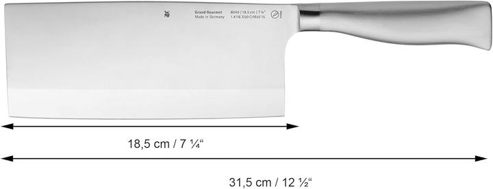 Produktbild WMF Chinesisches Kochmesser 31,5cm Made in Germany Grand Gourmet Klingenstahl PC (18.50 cm)