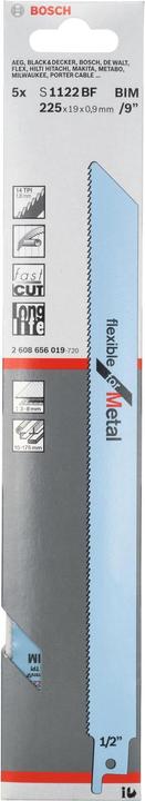 Produktbild Bosch Professional Zubehör Säbelsägeblatt S 1122 BF Flexible for Metal, 5er-Pack