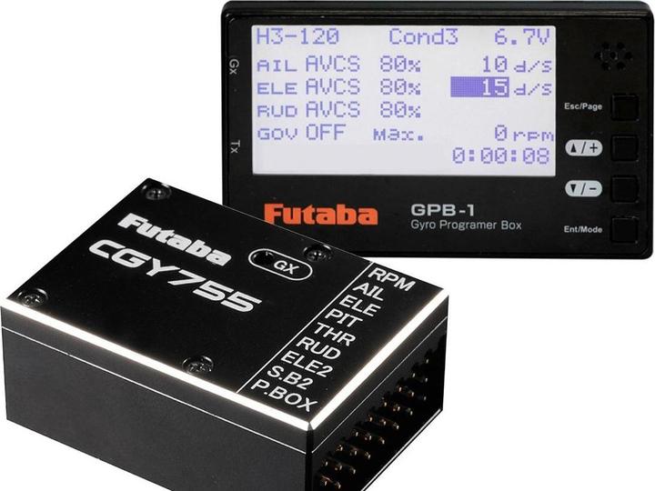 Image du produit Futaba Système Flybarless CGY-755 3-axes avec boîte de programmation