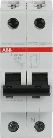 Actual product image ABB S201-C10NA Automatic circuit breaker 10A pro M compact 1p+NA