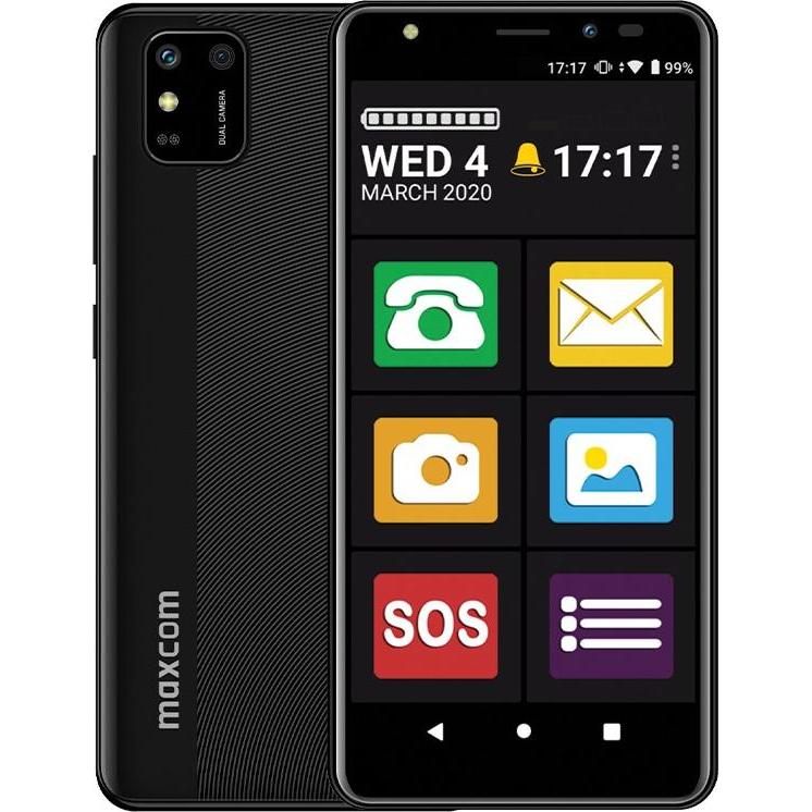 Thumbnail - Maxcom Smartfon MS 554 4G z aplikacją przyjazny ekran (32 GB, Juoda, 5.50", Dual SIM, 5 Mpx, 4G), Smartphone, Schwarz