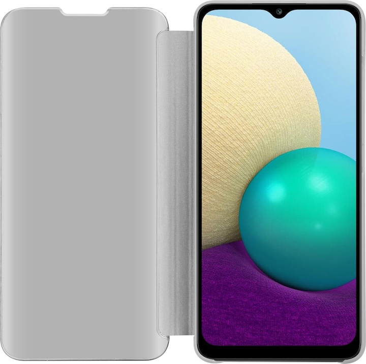 Actual product image Cadorabo Book Smart View Mirror Cover (Samsung Galaxy M02, Samsung Galaxy A02)