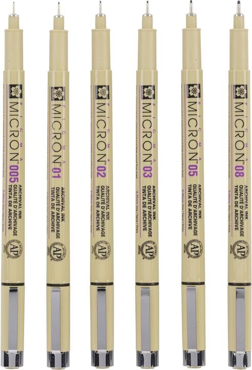 Actual product image Sakura Pigma Micron (Black, 6 x)