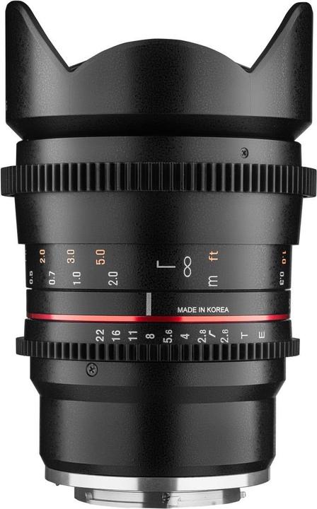 Actual product image Samyang 16mm T2.6 Sony E (Sony E, APS-C / DX, full size)