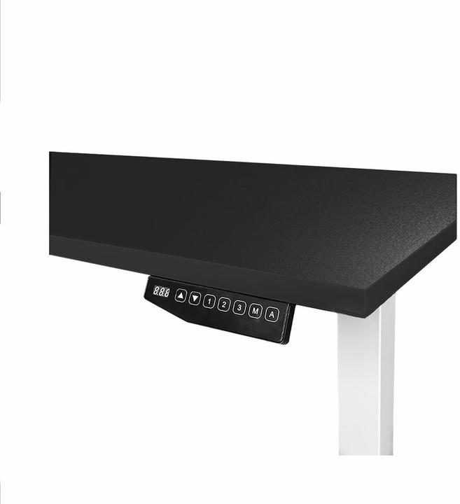 Produktbild Contini höhenverstellbarer Bürotisch 180 x 80 cm schwarz / Gestell weiss (180 x 80 cm)