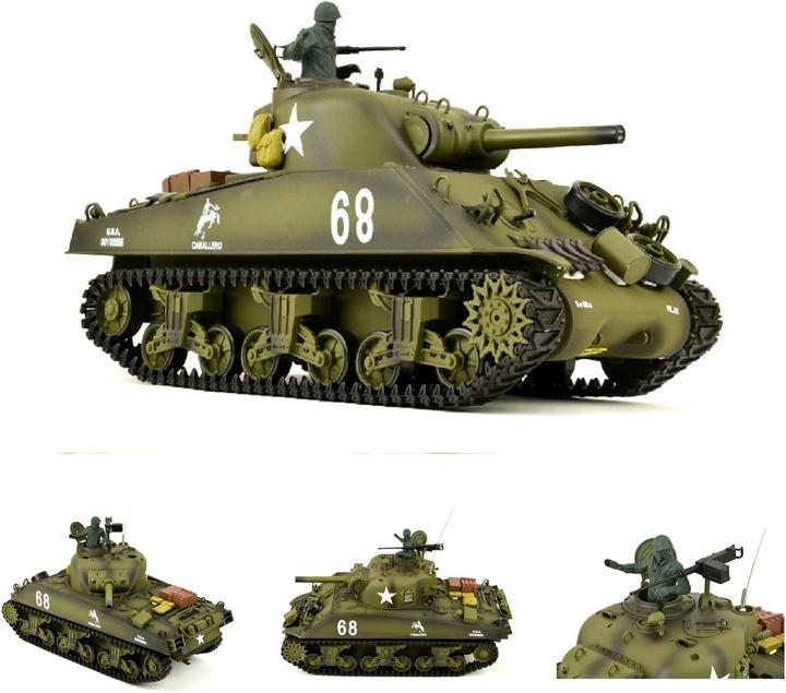 Actual product image Es-toys Heng Long RC Tank PRO US M4A3 Sherman (RTR Ready-to-Run)