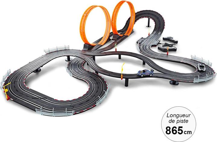 VR Shinecon 865cm Doppel-Looping Rennbahn - Expert
