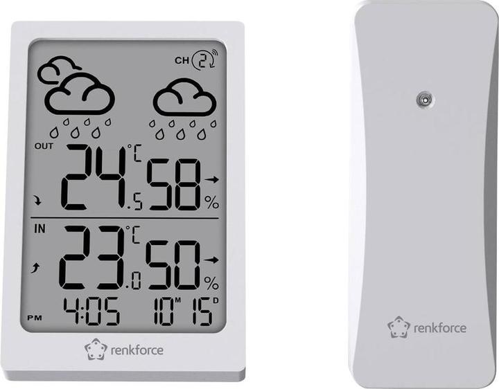 Image du produit Renkforce RF-6416472 Funk-Wetterstation Weiss