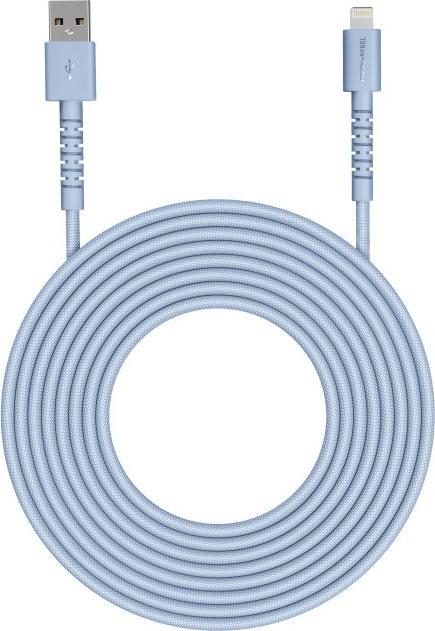 Fresh'N Rebel Fresh 'n Rebel USB-A zu Lightning silicone geflochtenes Kabel "FlexWave" 2m, Vivid Blue (2 m, 12 W)