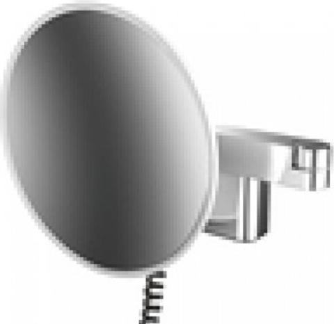 Productafbeelding Emco LED scheer-/cosmeticaspiegel EVO rond, wandmodel, 2-armig 3-voudig zwart