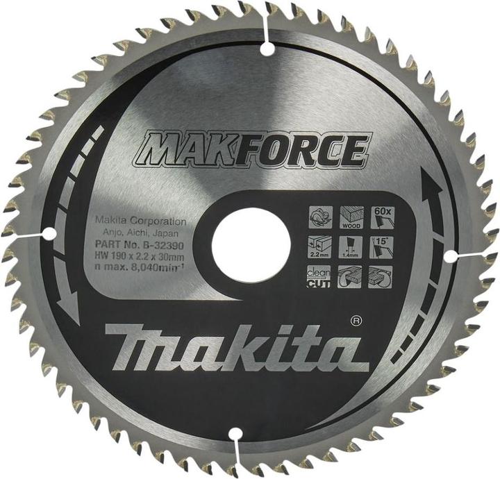 Produktbild Makita MAKFORCE Sägeb. 190x30x60Z