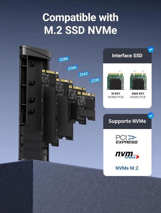 Actual product image Ugreen CM767 M.2 NVMe SSD Enclosure (M.2)