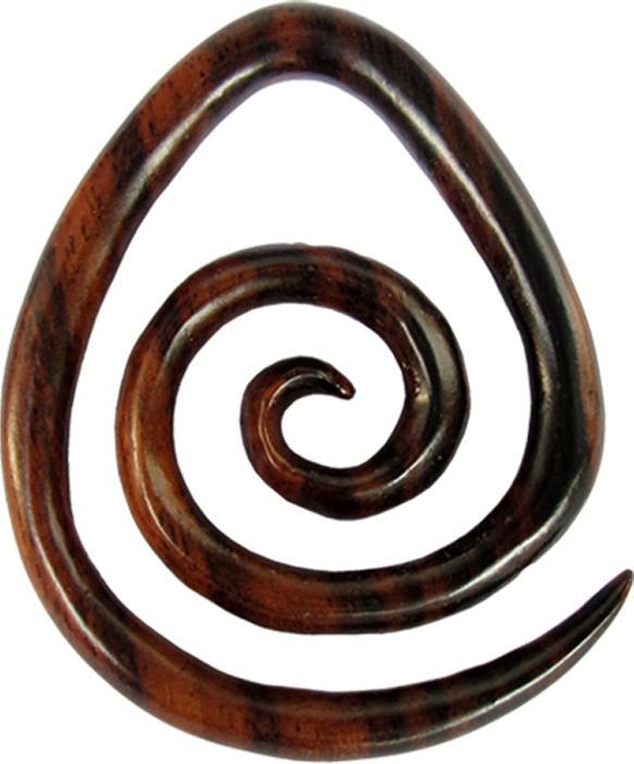 Immagine prodotto Star Piercing Spirale a forma di uovo in legno di Narra (senza ottone, Organico)
