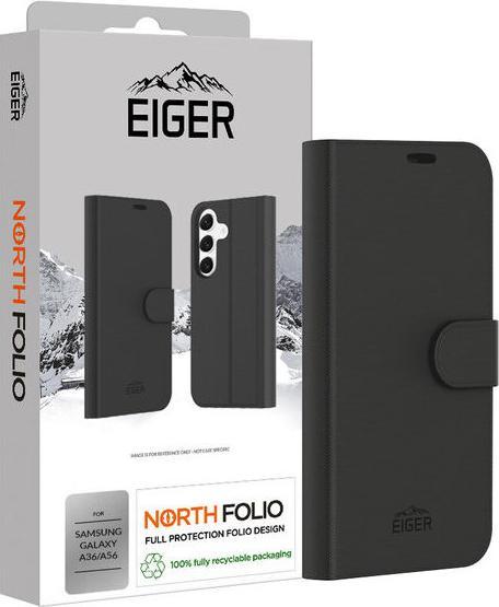 Produktbild Eiger North Folio Case Galaxy A36/A56 schwarz (Samsung Galaxy A56)