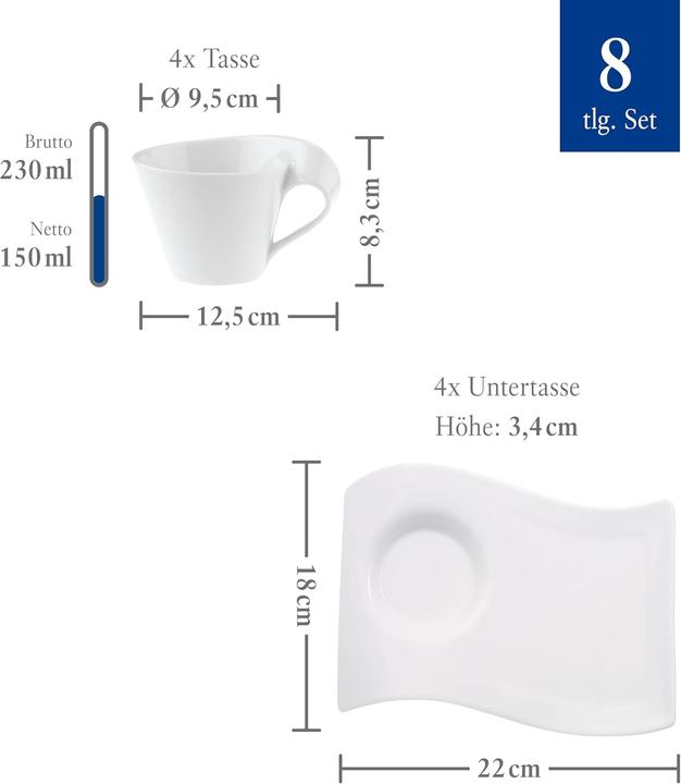 Actual product image Villeroy & Boch NewWave Caffè (8 pcs.)