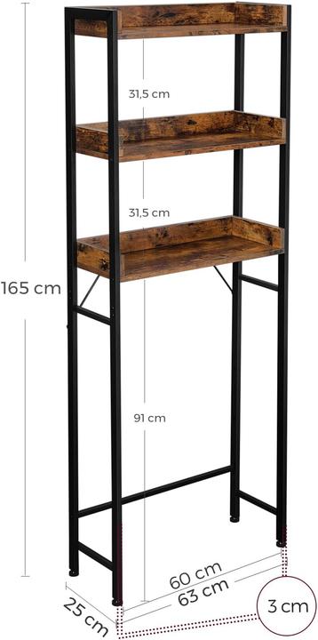 Actual product image Vasagle Shelfy (63 x 25 x 165 cm)
