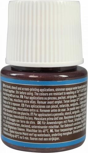 Actual product image Pebeo Setacolor Opaque (Shimmering chocolate, 45 ml)
