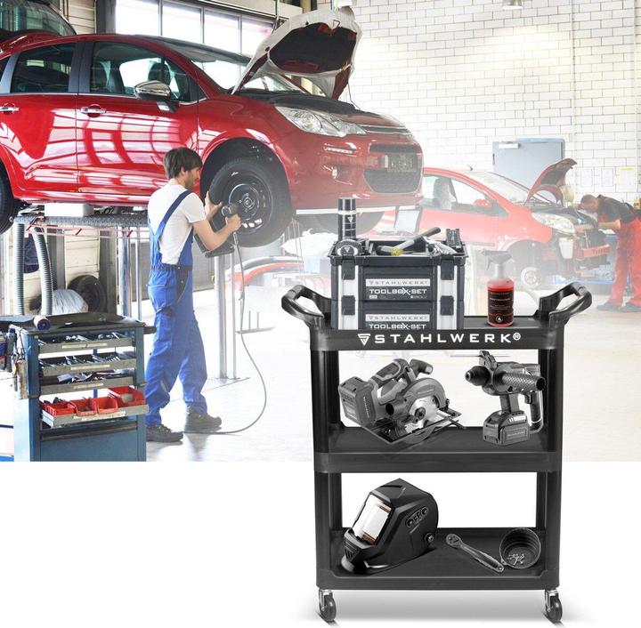 Produktbild Stahlwerk Werkzeugwagen TC-92 ST mit 100 kg Tragkraft Werkstattwagen Rollwagen (1 x)