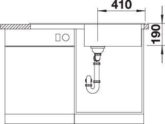 Actual product image Blanco Sona XL 6 S (100 cm, 50 cm)