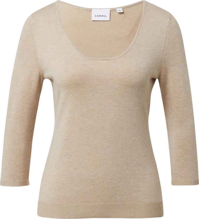 Produktbild Comma Strickpullover Gerippter Feinstrick-Pullover im Slim Fit (32)