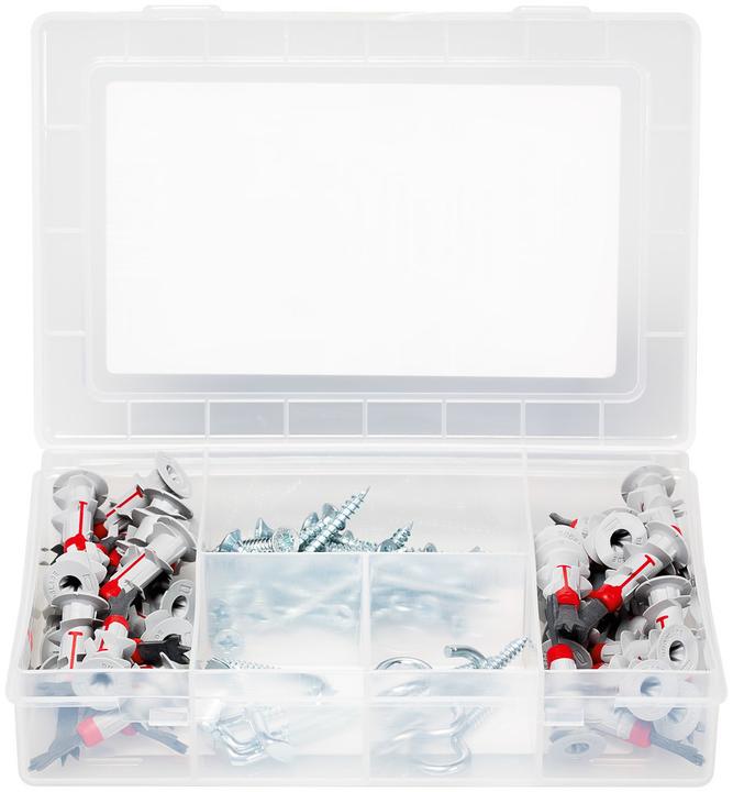 Productafbeelding Fischer 548857 MEISTER-BOX DUOBLADE, praktische assortimentsdoos met 77 DUOBLADE deuvels, schroeven & haken. (1 Pcs.)