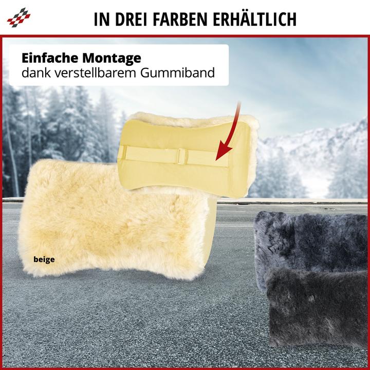 Image du produit Walser Appuie-nuque Mila en peau d'agneau noir