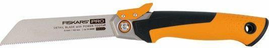 Produktbild Fiskars Pro Klappbare Zugsäge, Sägeblattlänge: 15 cm, 19 TPI, Schwarz/Orange, PowerTooth, 1062932