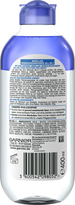 Image du produit Garnier Peau active, eau micellaire avec un trait de myrtille, 400 ml (Eau micellaire, 400 ml)