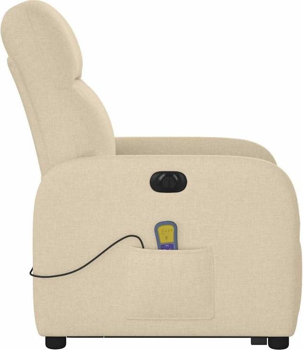 Produktbild VidaXL Elektrischer Massagesessel mit Aufstehhilfe Creme Stoff