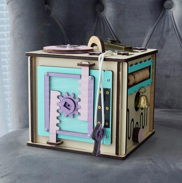 Actual product image Activity Board Handmade activity cube, activity centre, travel busy cube, busy cube for children