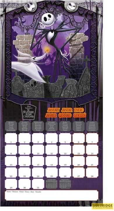 Image du produit Pyramid L'Étrange Noël de monsieur Jack calendrier 2024 (30 x 30 cm, Français, Allemand, Espagnol, Anglais)
