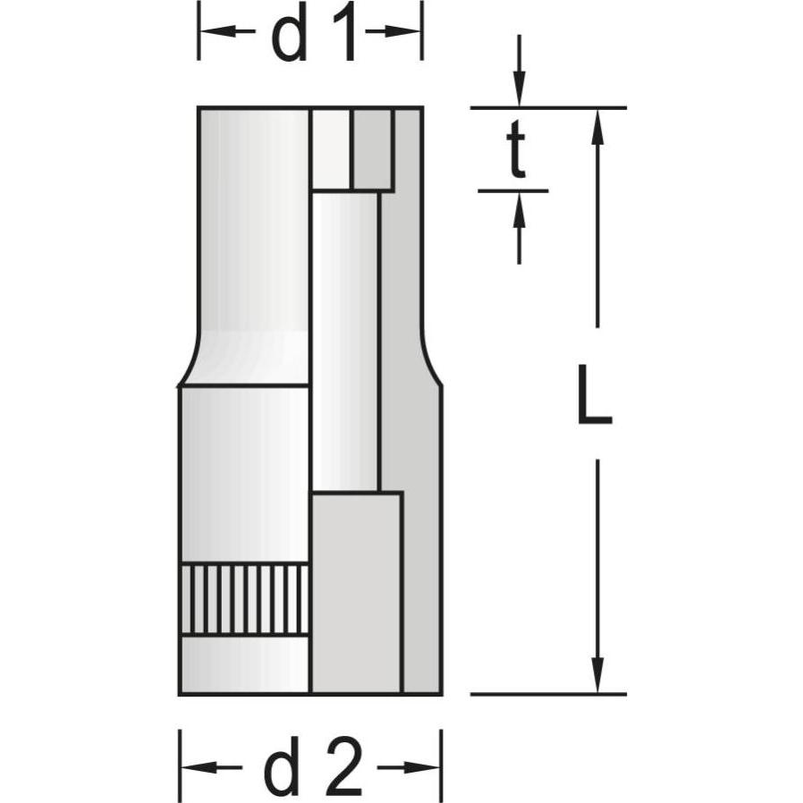Thumbnail - Gedore, Steckschlüssel + Stecknuss, 20 8 Steckschlüsseleinsatz 1/4", 6-kant, 8 mm (8 mm)