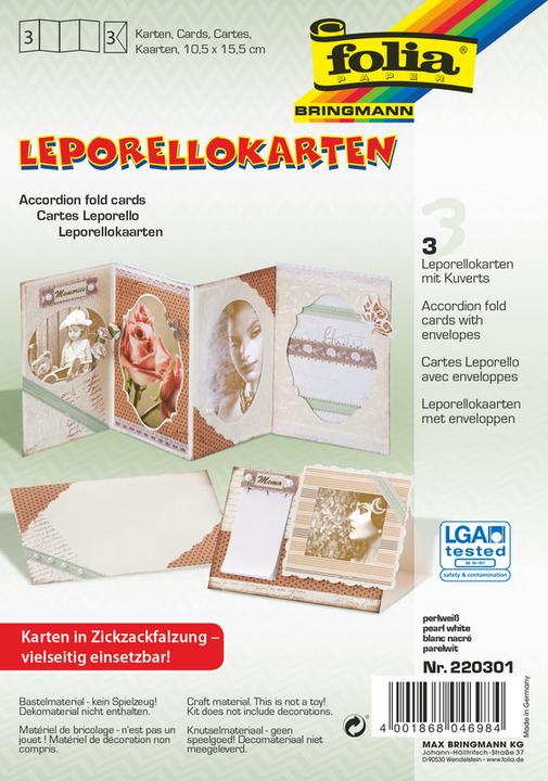 Immagine prodotto Folia Carte Leporello 300g/m2 (300 g/m², 3 x)