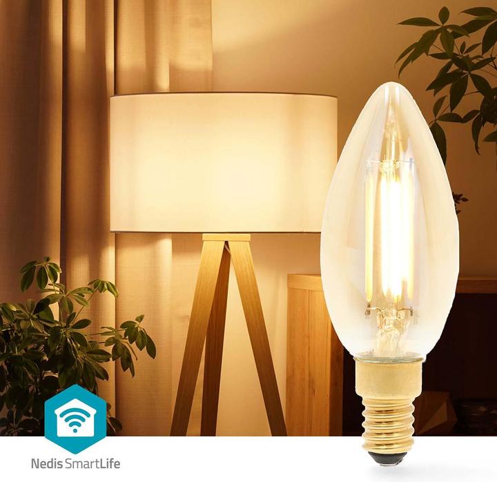 Produktbild Nedis WIFILRF10C37 Smartlife LED Filament Lampe WLAN E14 470 lm 4.9 W Warmweiss 1800 - 3000 K Glas A (E14, 470 lm, 1x)