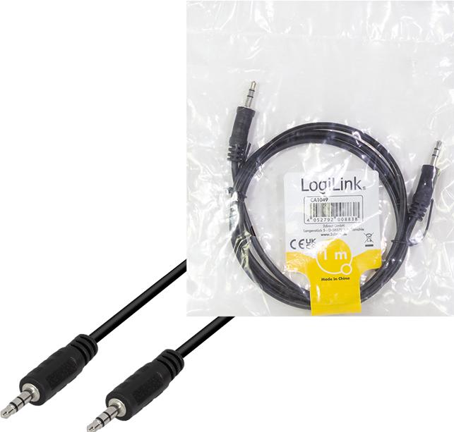 Image du produit LogiLink Câble d'extension CA (1 m, Jack 3,5 mm (AUX))