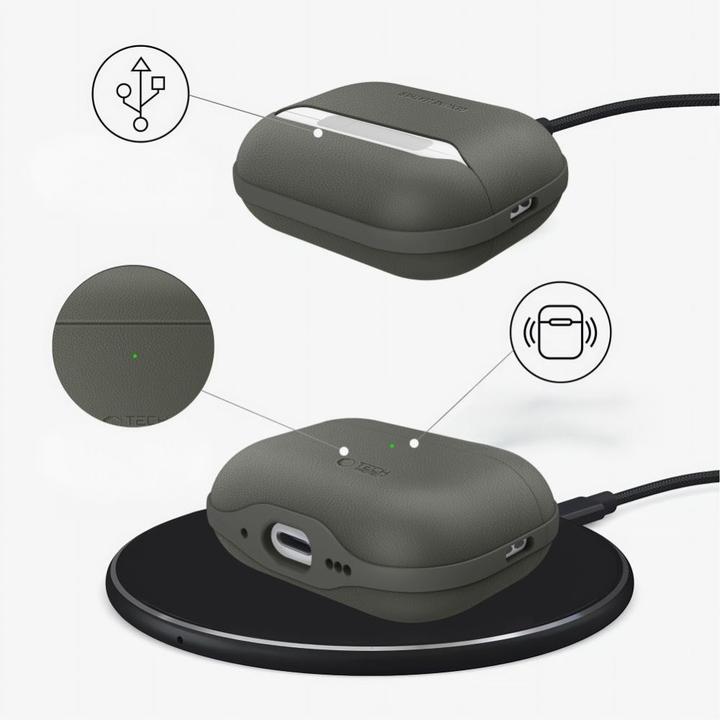 Produktbild Tech-Protect Naturalfit Apple Airpods Pro 3 Olivgrün (Kopfhörer Hülle)